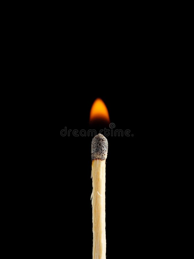 Burning Matches Closeup Isolated on a Black Stock Photo Image of light, background 264991476