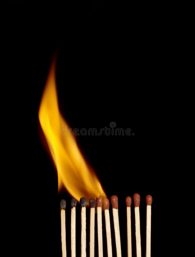 Burning Matches, Long Flame Stock Image Image of inflammable