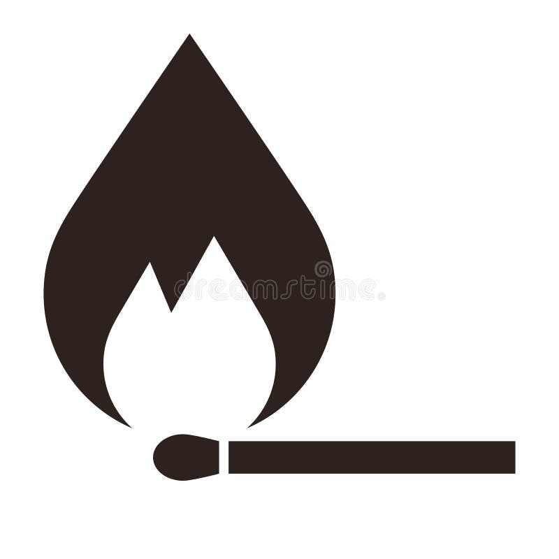 Burning matchstick - vector illustration vector illustration