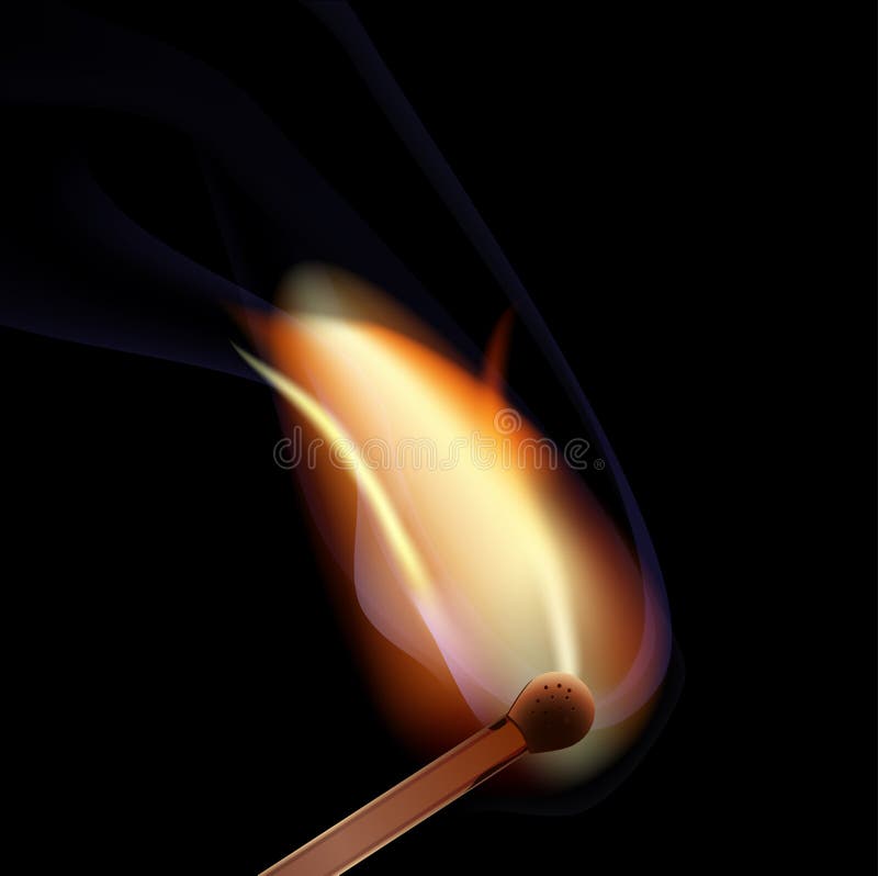 Matchsticks and fire Royalty Free Vector Image