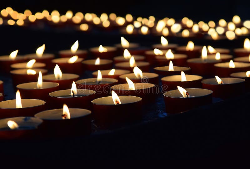 Burning memorial candles stock image. Image of candle 114649937
