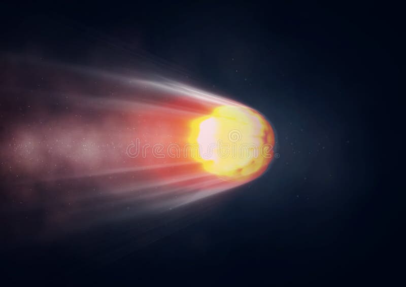 Burning Meteor Smoke and Sparks Stock Image - Image of global 