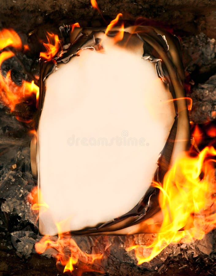 Burning paper stock photo. Image of aged, idea, flame 15185280