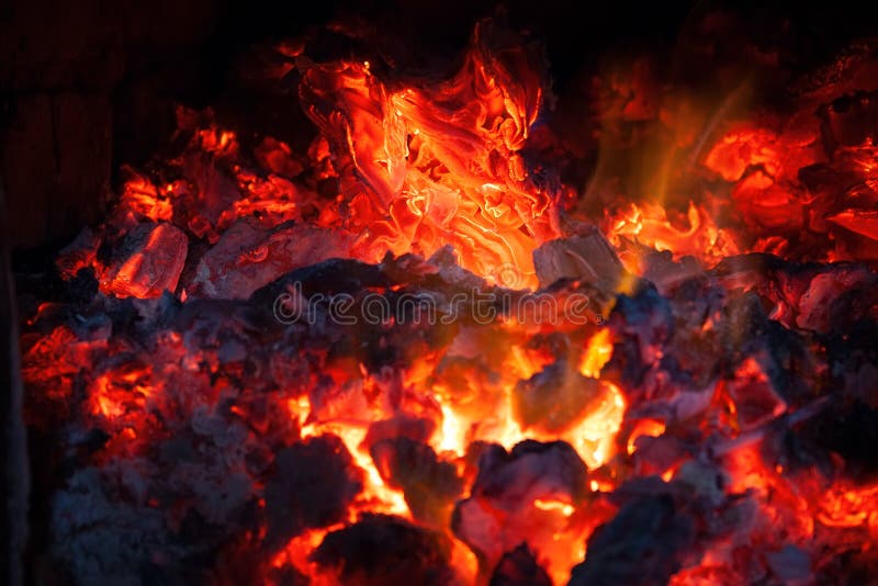Burning Paper and Wood in the Stove Stock Photo Image of close, coal