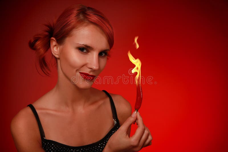 Burning pepper stock photo. Image of finger, healthy 11103376