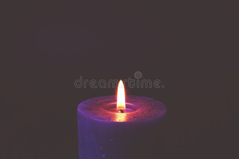 Burning Purple Candle Picture. Image 89194602