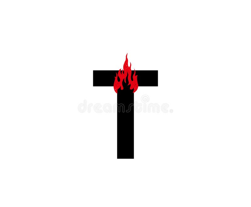 Burning T Letter Icon, Hot Fire Fame T Logo Design.