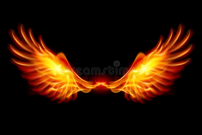 Burning Wings royalty free illustration