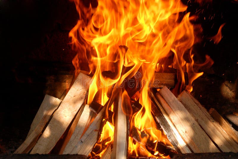 Burning wood stock photo. Image of colorful, flaming - 20919478