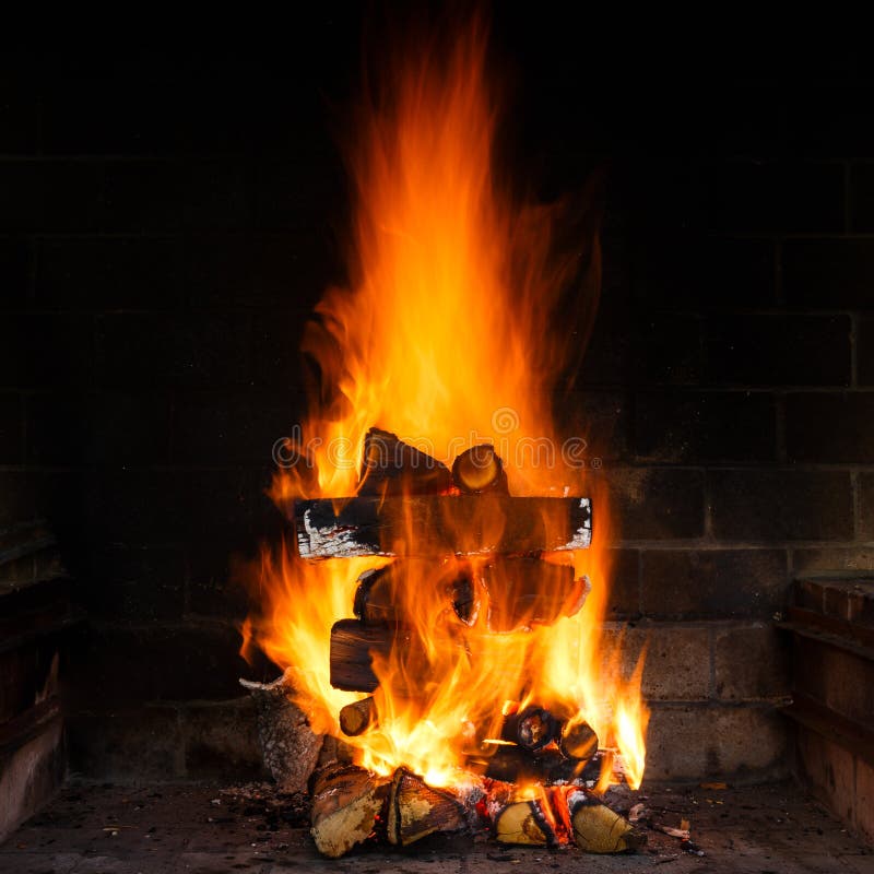 Burning wood stock photo. Image of burning, flame, grill 58654358