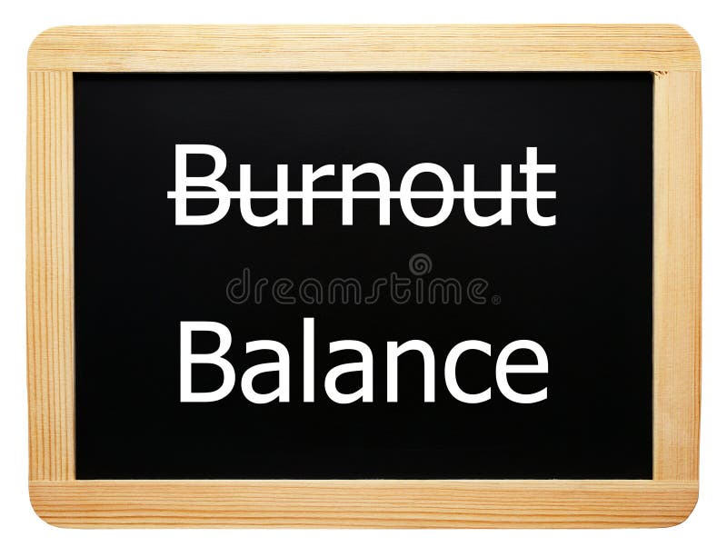 Burnout/equilibrio - segno di concetto