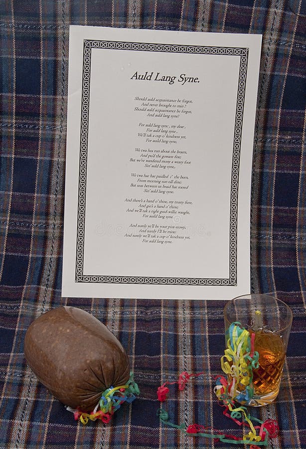 Auld Lang Syne and Robbie burns night in Scotland UK