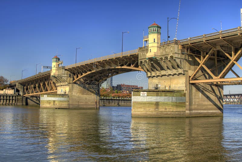 Burnside Bridge Willamette River Portland Oregon 2. Burnside Bridge Over Willamette River Portland Oregon from Eastbank Esplanade stock images Burnside Bridge Willamette River Portland Oregon 2. Burnside Bridge Over Willamette River Portland Oregon from Eastbank Esplanade stock images