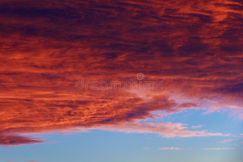 Burnt Dark Dramatic Hurricane Clouds in the Sky in Windy Weather after