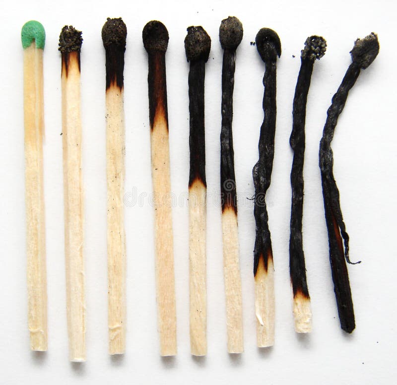 Burnt matches2 stock image. Image of line, scorched, little 1445713