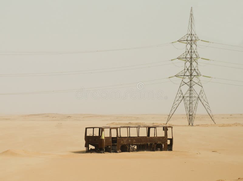 burnt-out-bus-pylon-near-abu-simbel-egyp