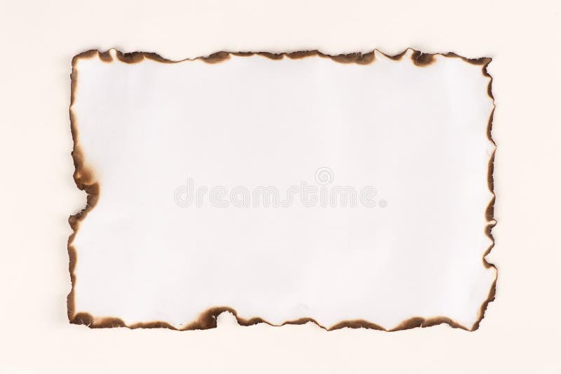 Burnt paper sheet royalty free stock photography Burnt paper sheet royalty free stock photography