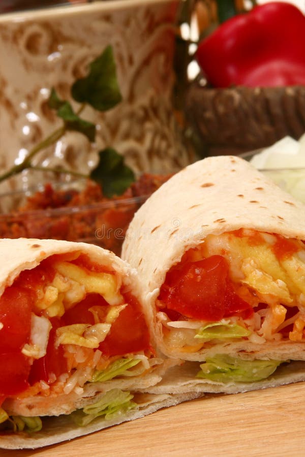 Burrito del huevo imagen de archivo libre de regalías Burrito del huevo imagen de archivo libre de regalías