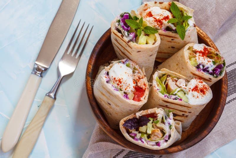 Burrito wraps stock photo. Image of food, lunch, spinach - 95887240