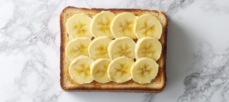 Burro d'arachidi classico e toast alla banana come snack nutriente e delizioso o colazione royalty illustrazione gratis