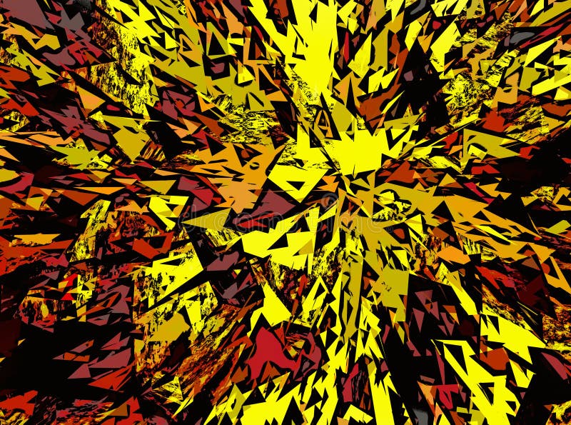 Burst and broken elements backgrounds stock illustration