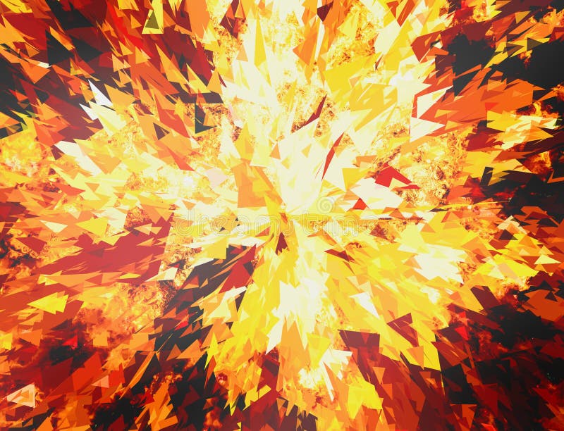 Burst of broken particle on black backgrounds with copy space vector illustration