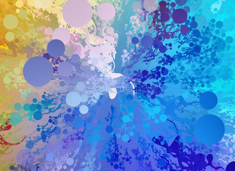 Burst of Many Painted Bubbles Stock Illustration Illustration of vibrant, blue 138760820