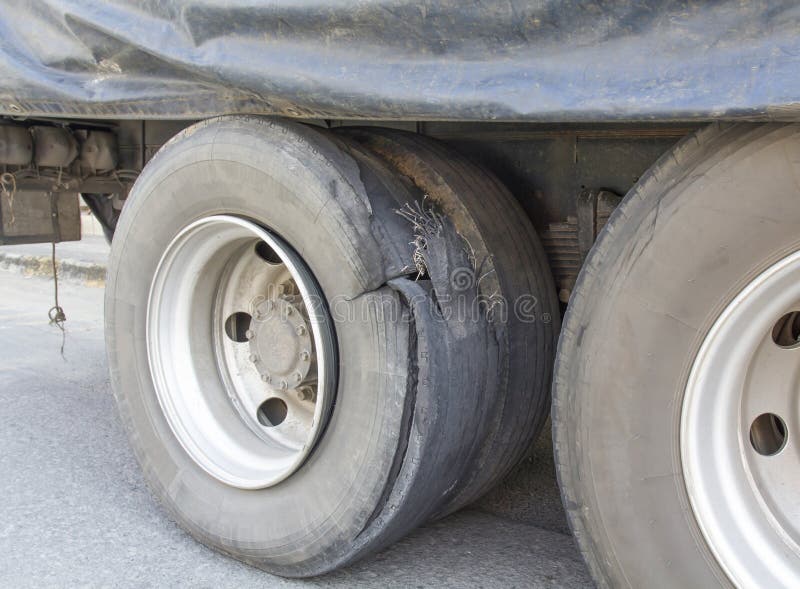 Burst Tire Truck Royalty Free Stock Image Image 35404186