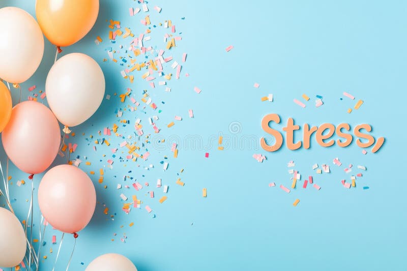 Bursting Stress Ballon symbolisiert, wie erwachsene Emotionen Kinder in schwierigen Situationen beeinflussen stockbild