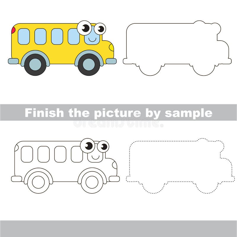 Bus Drawing Worksheet Stock Illustration - Download Image Now - Brain  Teaser, Child, Development - iStock