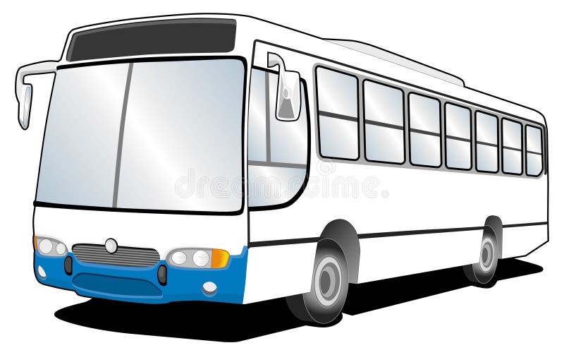 Linie umění kreslení na autobus.