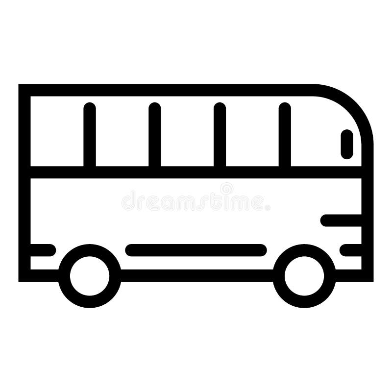 Bus line icon. Passenger vector illustration isolated on white. Auto outline style design, designed for web and app. Eps 10