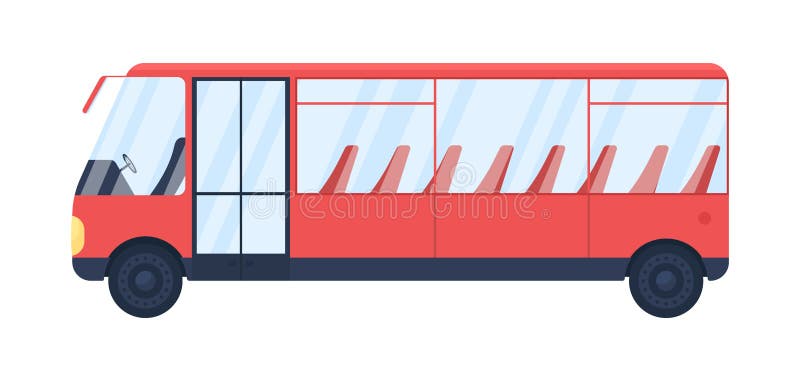 Bus Con Pasajeros Objeto Vector De Color Semiplano Ilustración del Vector -  Ilustración de servicio, sencillo: 223484833