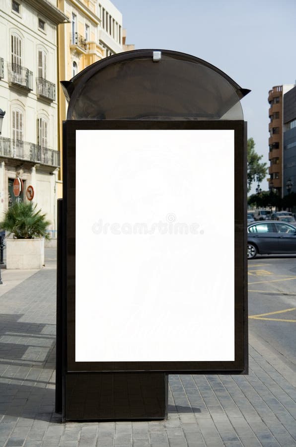Bus Stop. Blank Bus Stop Billboard for Advertising Bus Stop. Blank Bus Stop Billboard for Advertising