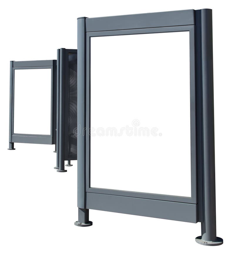 Bus Stop Avertisement stock image