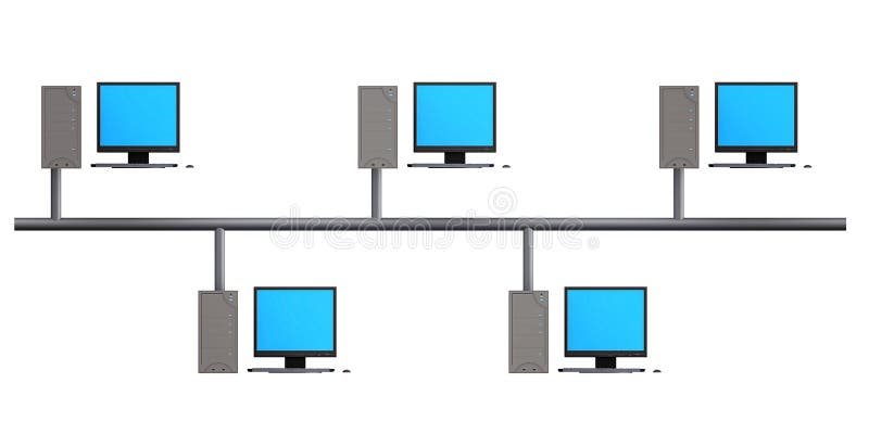 Bus Topology stock illustration. Illustration of model - 50152734