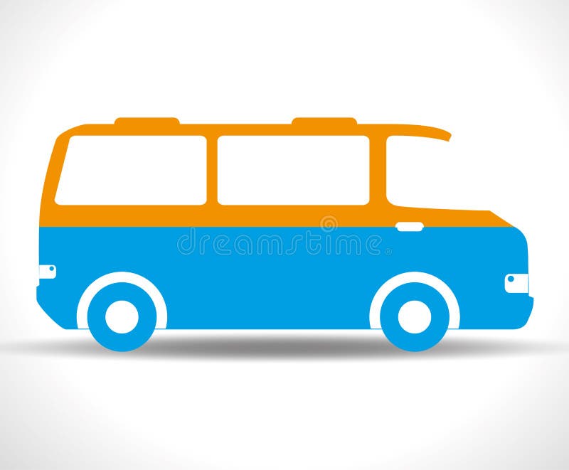 Bus transportation design royalty free illustration