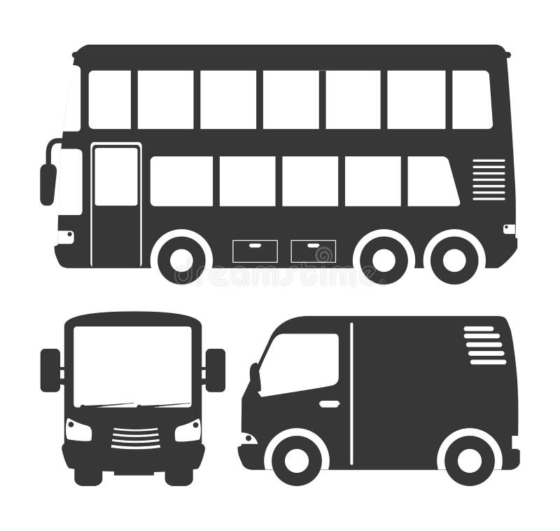Bus transportation design stock illustration