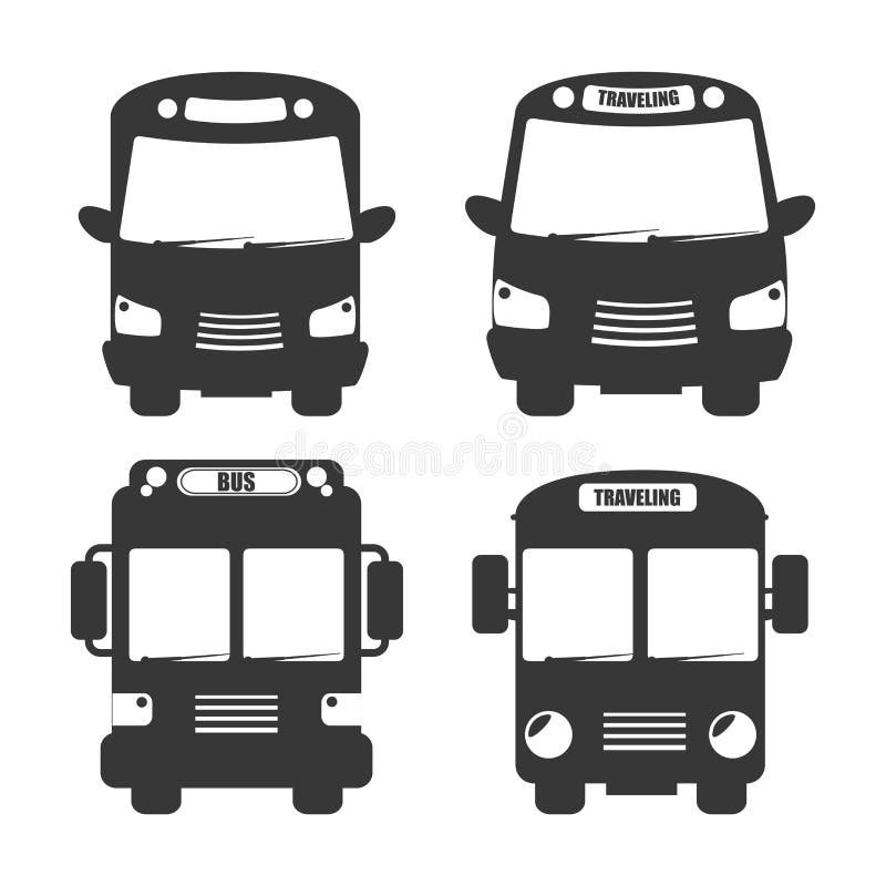 Bus transportation design stock illustration