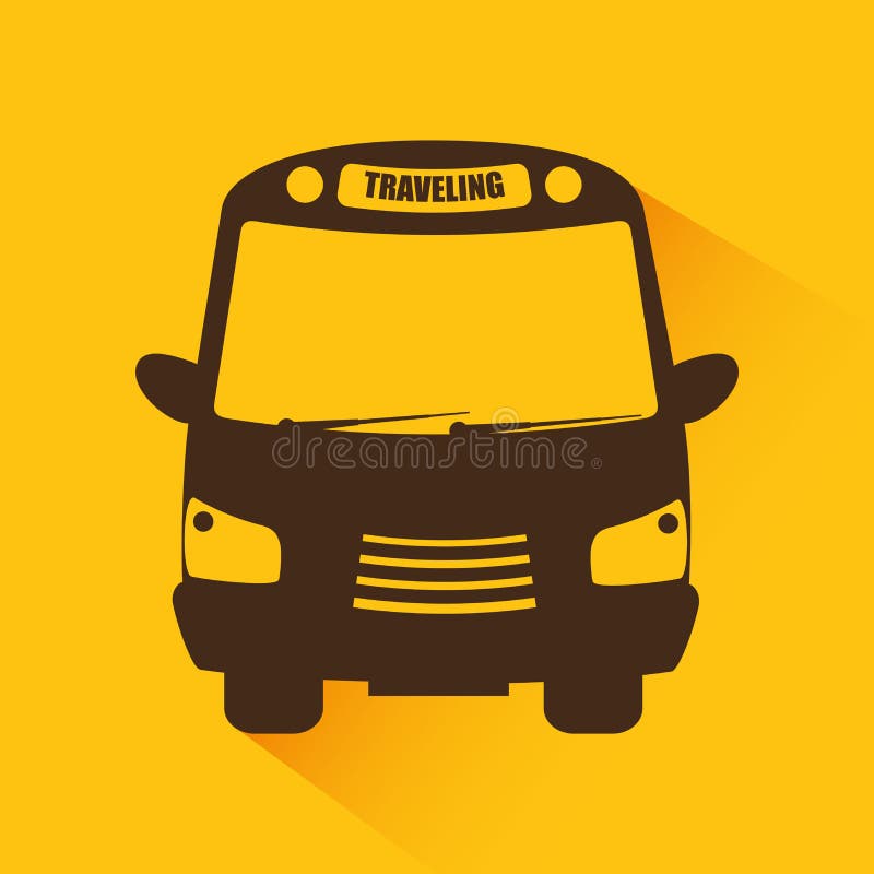 Bus transportation design stock illustration