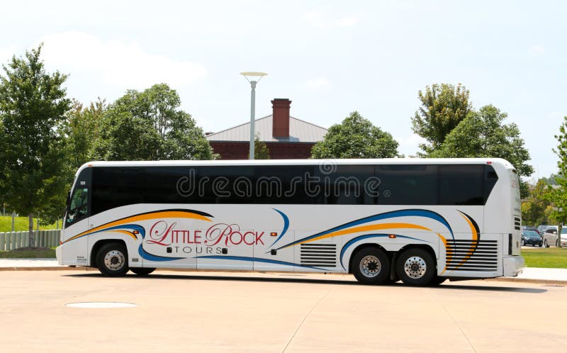 Bus turístico de Little Rock Arkansas foto de archivo libre de regalías Bus turístico de Little Rock Arkansas foto de archivo libre de regalías