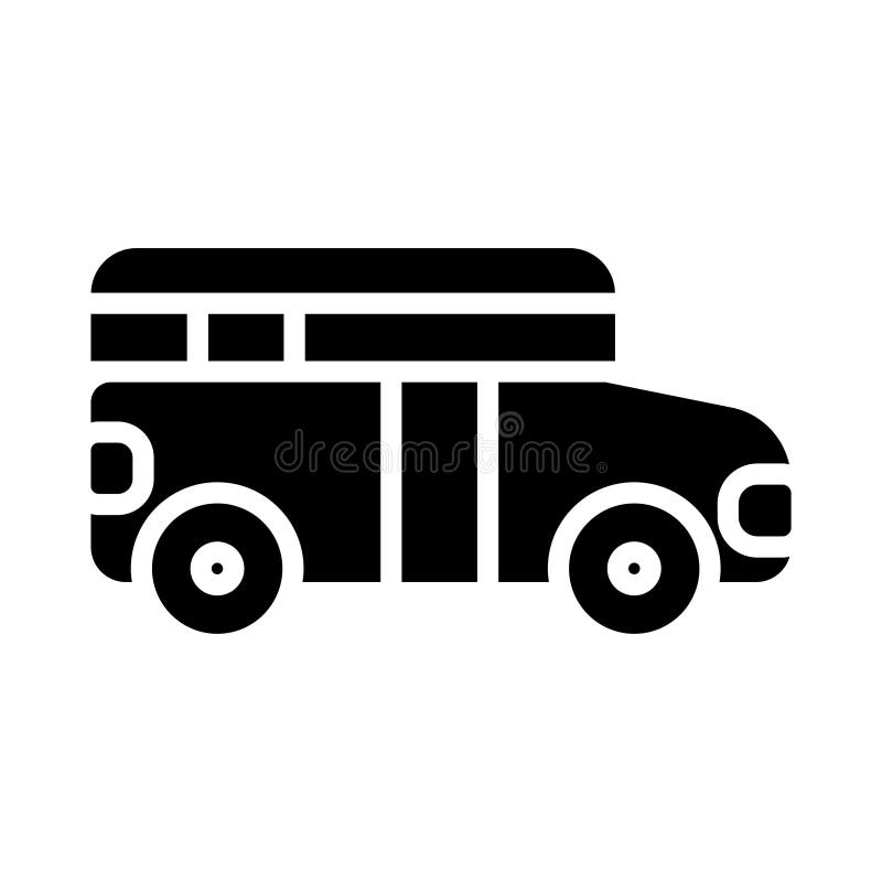 Bus glyph flat vector icon vector illustration Bus glyph flat vector icon vector illustration