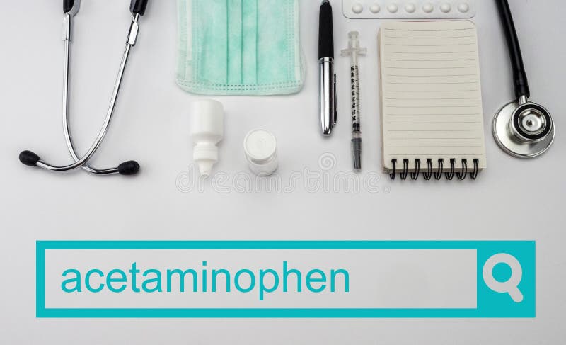 A busca no acetominophen a rede imagem de stock royalty free A busca no acetominophen a rede imagem de stock royalty free