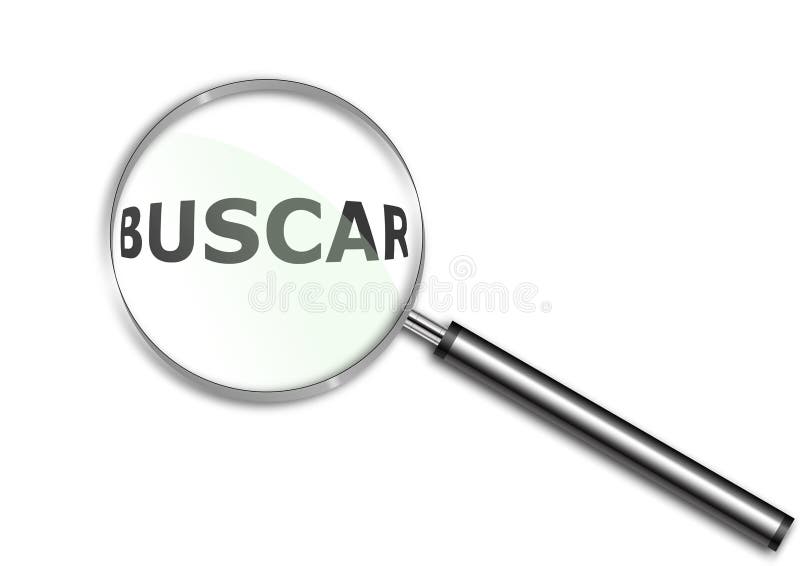 Buscar, Spanish Word for Find Stock Illustration - Illustration of