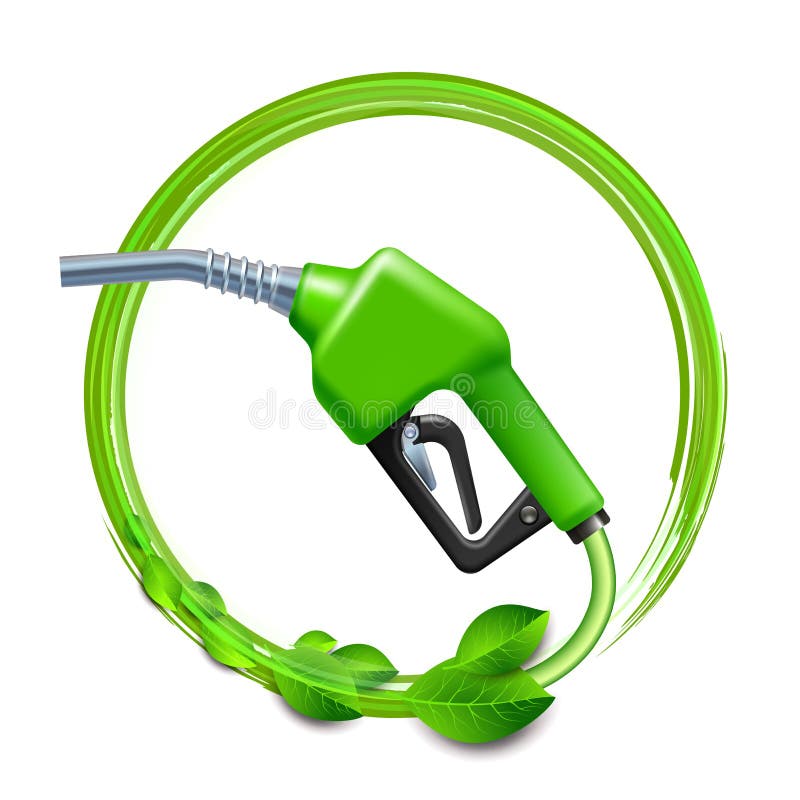 Pompe à Poignée De Carburant Avec Illustration Vectorielle De Tuyau Buse De  Pompe à Essence Verte Sur Fond Blanc