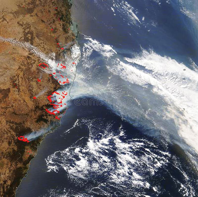 Bushfire places in Australia map.  View from outer space.  Satellite  image. Some elements of this image are furnished by NASA. Bushfire places in Australia map.  View from outer space.  Satellite  image. Some elements of this image are furnished by NASA