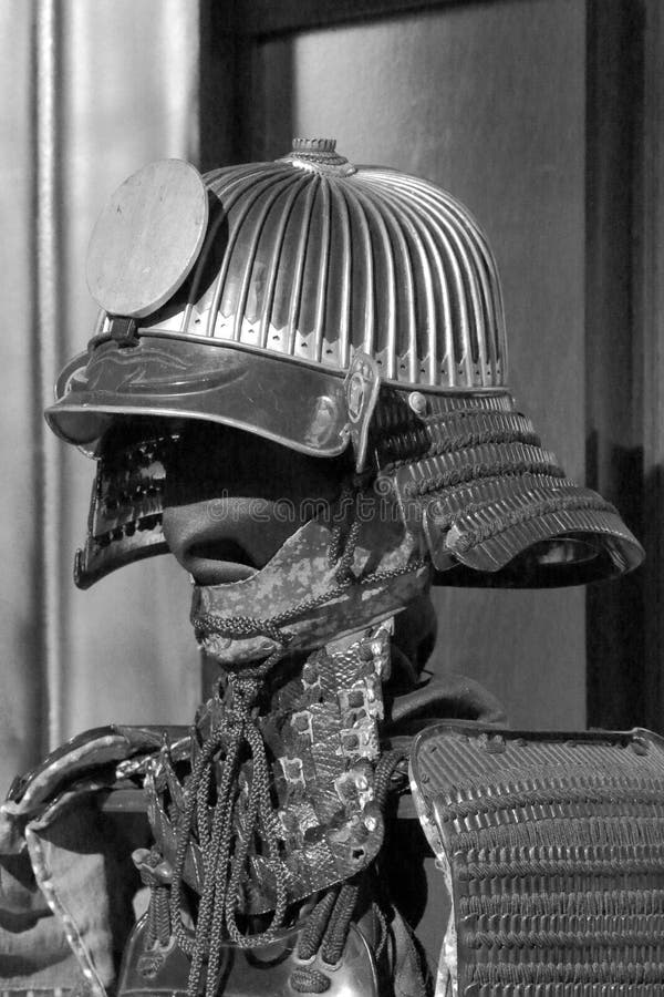 Bushi Armor in Black and White Stock Photo - Image of protection ...