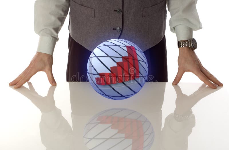 Business men hands on the table with graph sphere in front concept. Negotiating table stock images, royalty-free photos and pictures