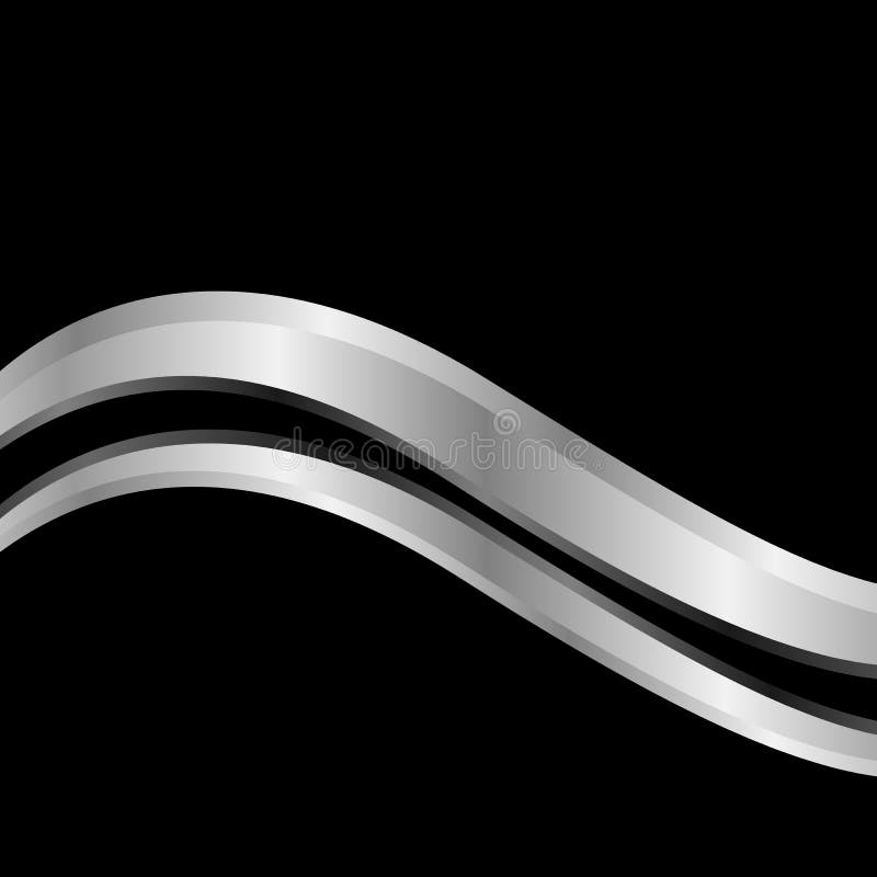 Silver wave background stock illustration. Illustration of metal