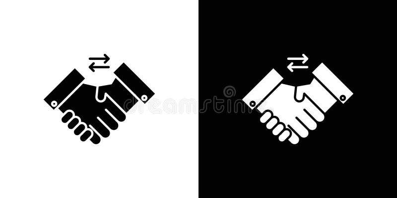 Business agreement handshake icon linear logo isolated stock illustration